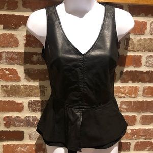 Black leather top size small